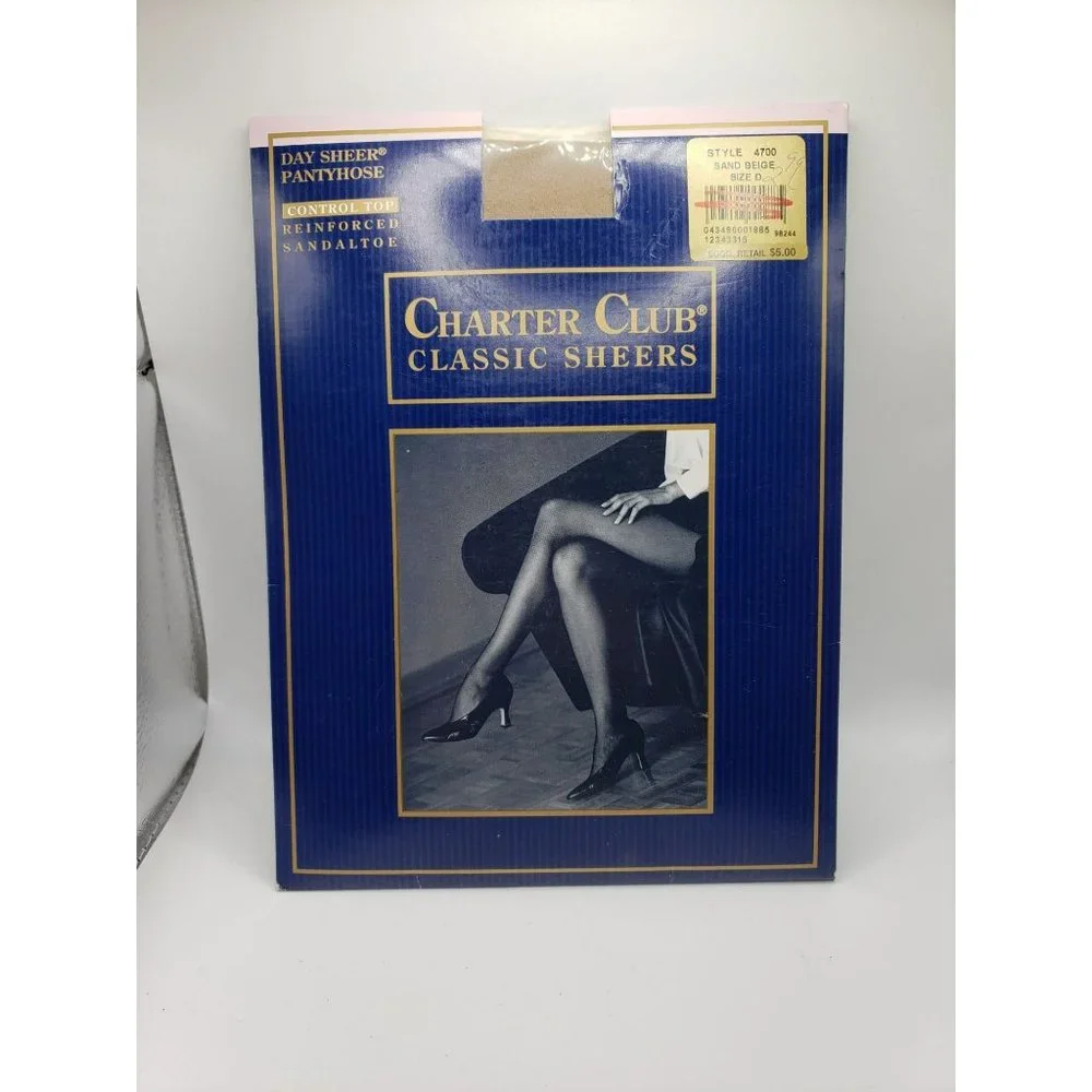 Charter Club Classic Sheers Control Top Sand Beige Size D Day Sheer Pantyhose Vt